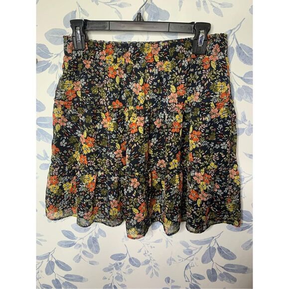 Loft Floral Print Above The Knee Skirt Size S - Picture 3 of 6